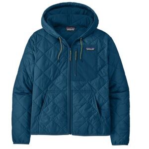 Patagonia Teal Quilted Hooded Jacket